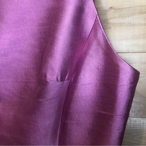 Rickie Freeman for Teri Jon || Pink Silk Sleeveless Midi Dress - Picture 5 of 11